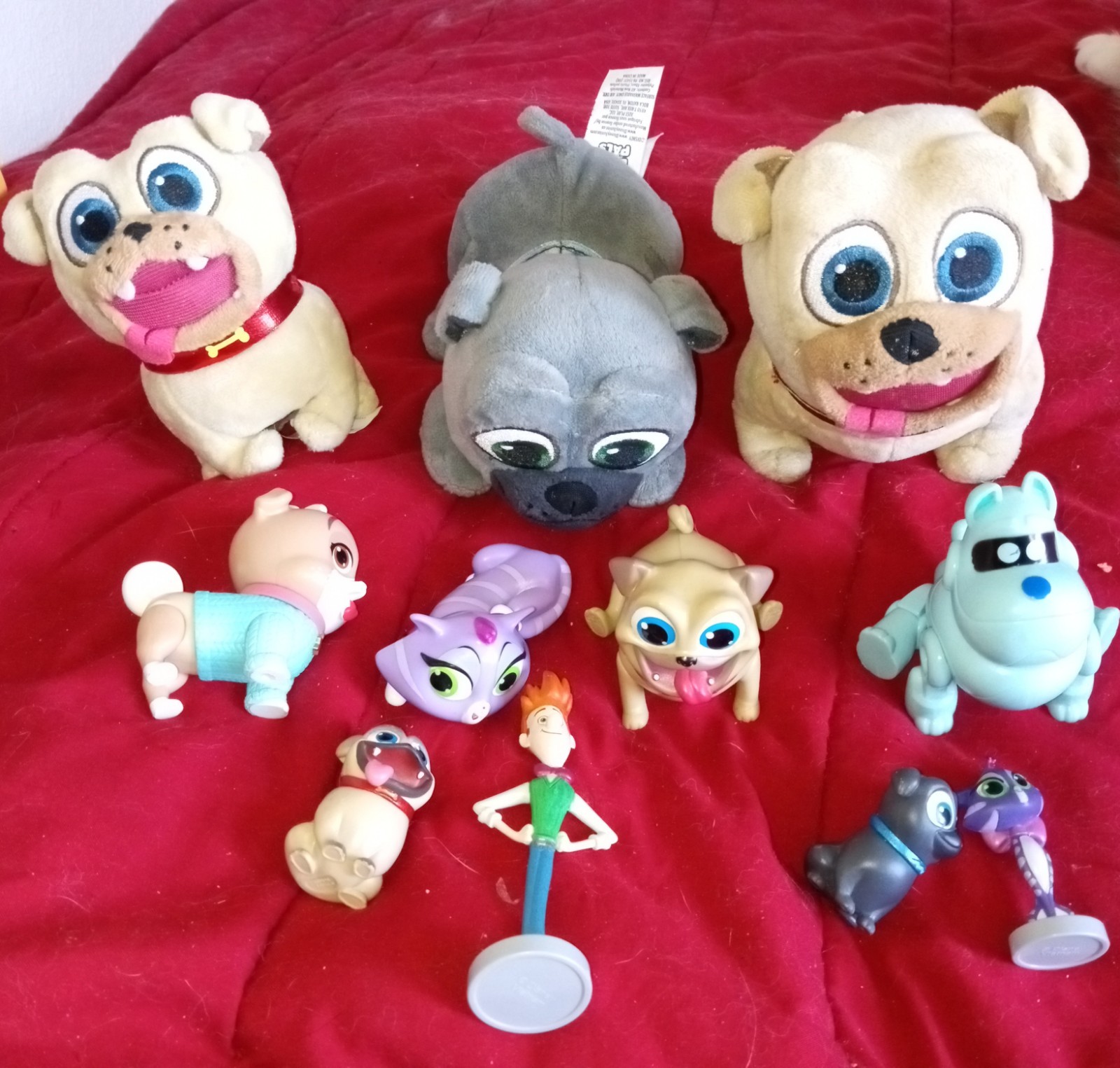 Disney JR Puppy Dog Pals Lot Plush & Figures Bingo And Rolly Hiss A.R.f