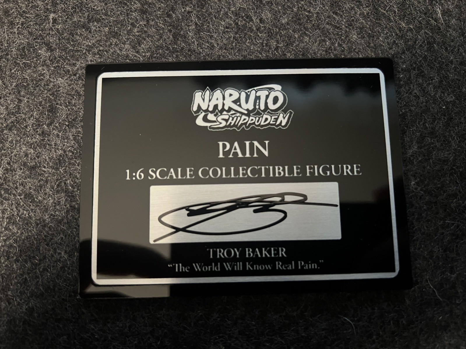 Rocket Toys Tendo Pain | Hand Signed Plaque by Troy Baker (Voice Actor)