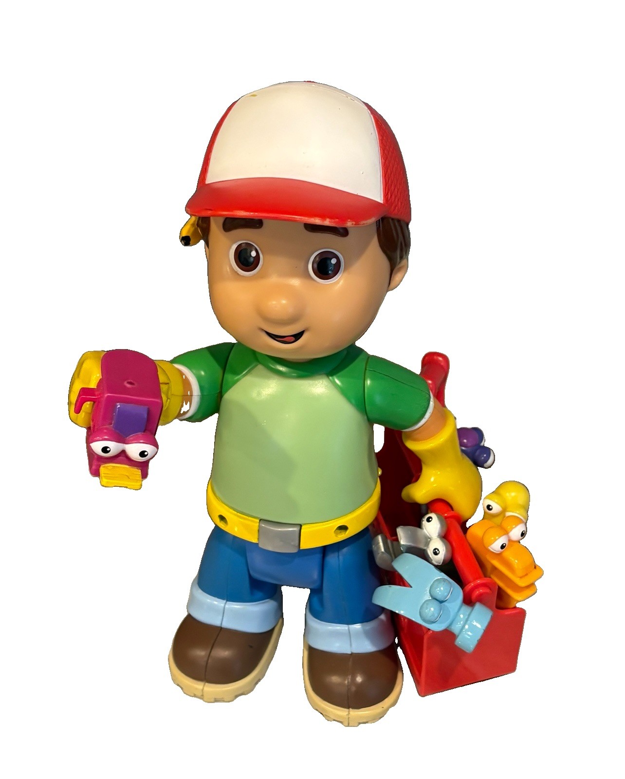 Disney Handy Manny 10 Talking Doll 7 Tools and Toolbox 2007 Working