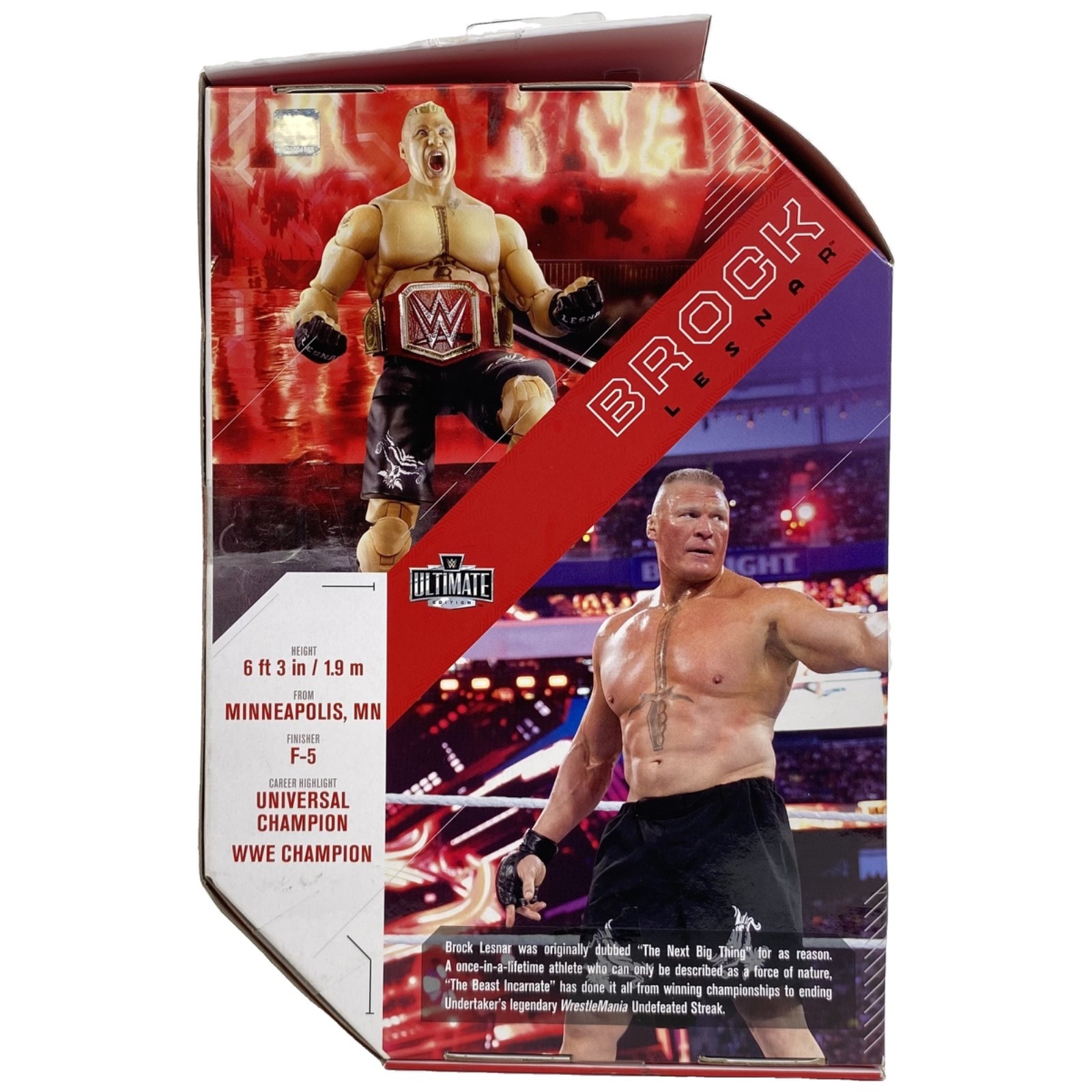 WWE Ultimate Edition Brock Lesnar 6″ Action Figure Complete 2019 Mattel OPEN BOX