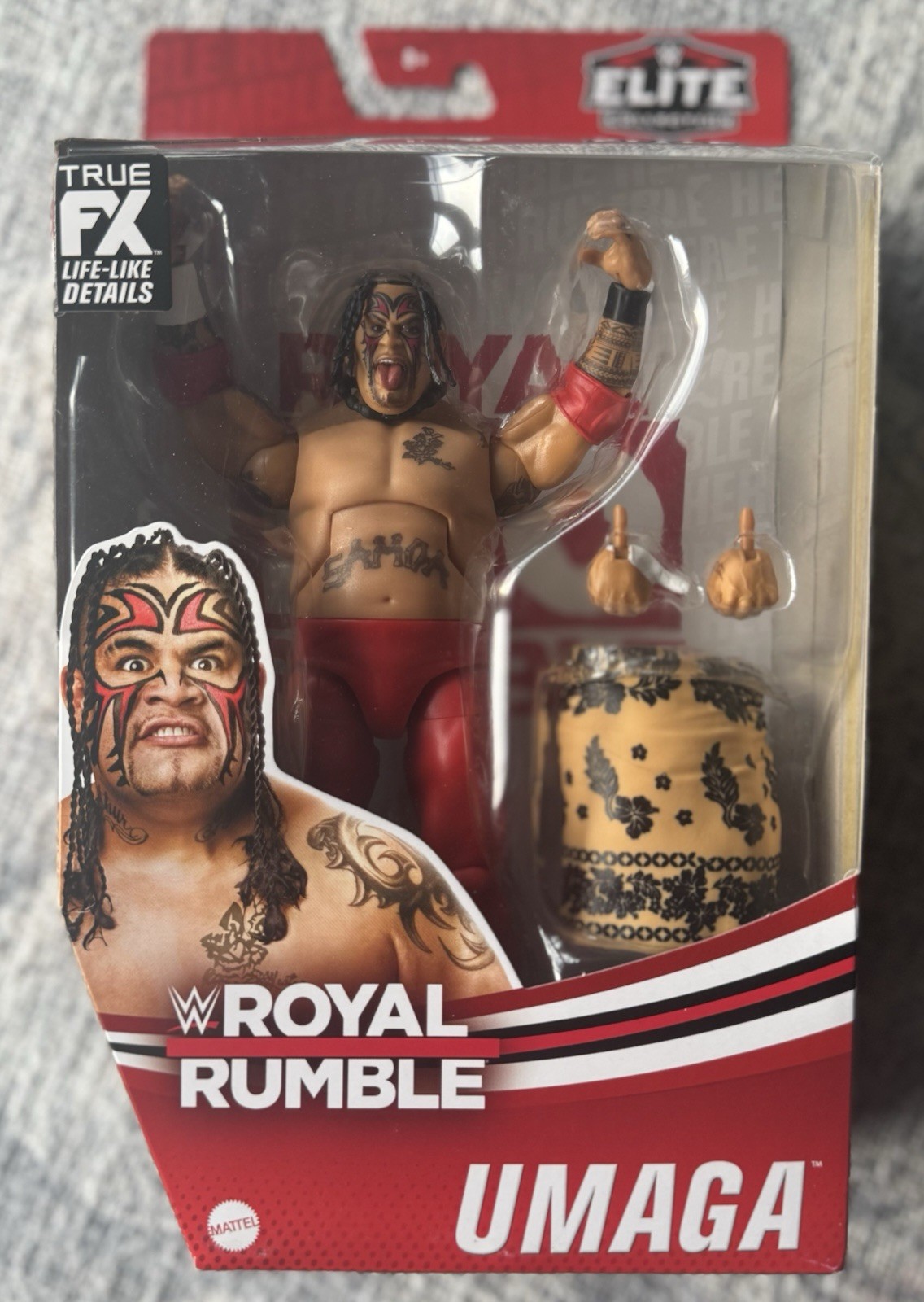 WWE Mattel Elite Royal Rumble Umaga Fatu Wrestling Figure WWF Sealed Package NEW