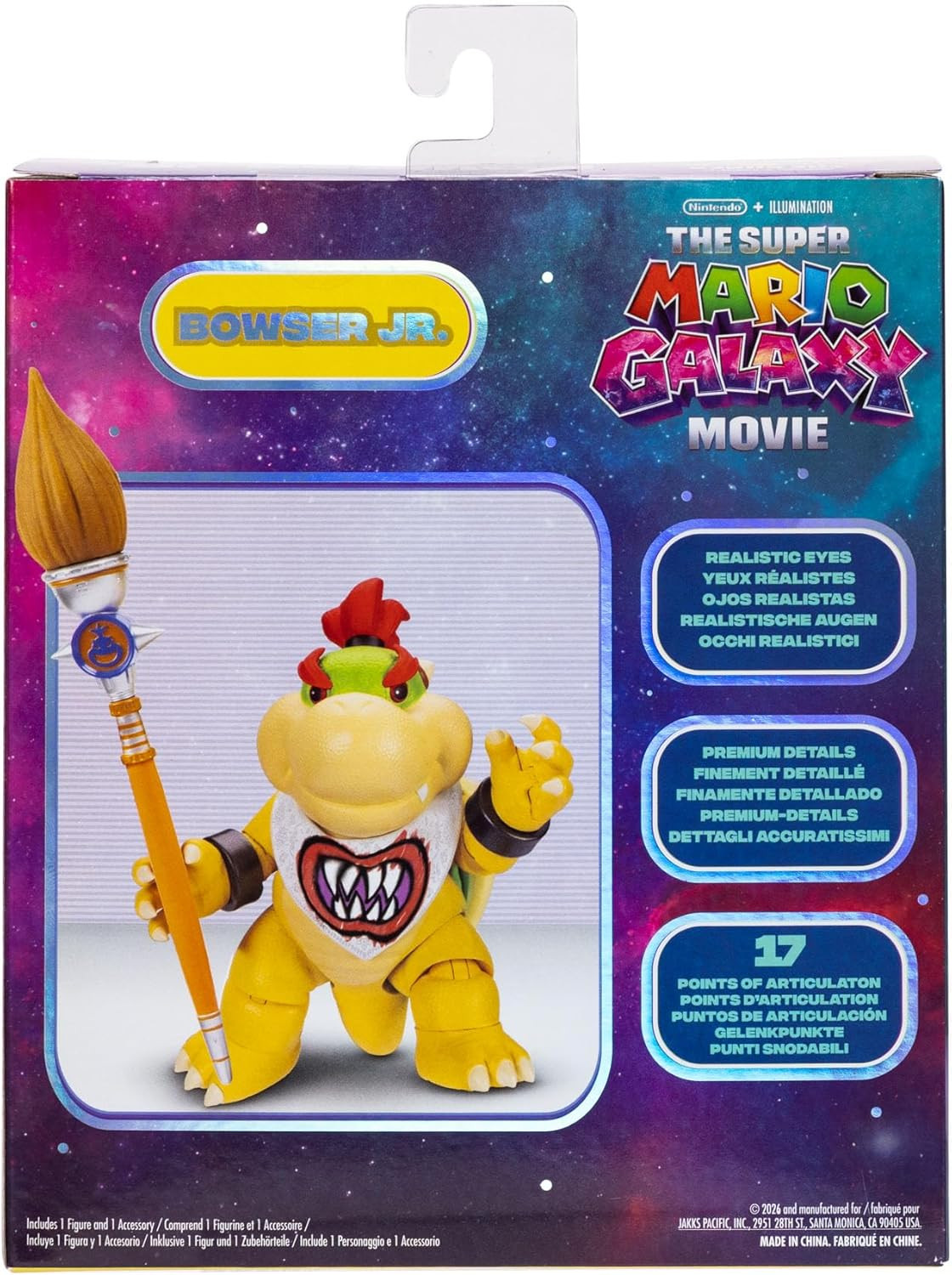 The Super Mario Galaxy Movie 5” Action Figures Series 1 – Bowser Jr. Figure with