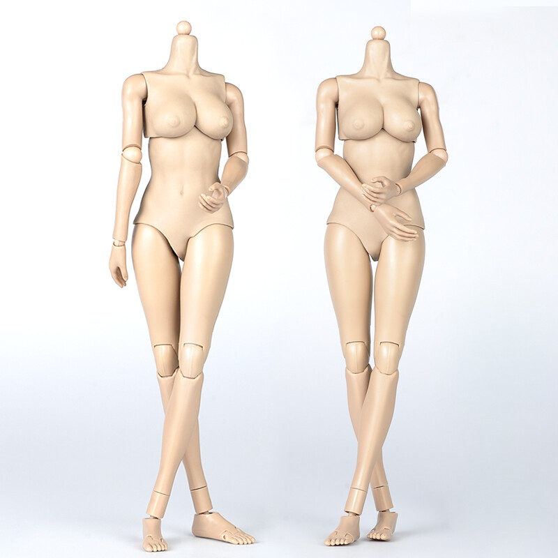 US STOCK 1/6 Female Pale/Suntan Skin Huge Bust Super Flexible Action Figure Body
