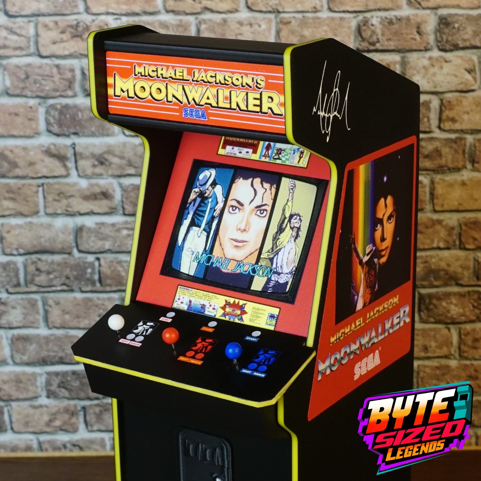 1:12 Scale Michael Jackson Moon Walker Arcade Cabinet replica Miniature 6 inch