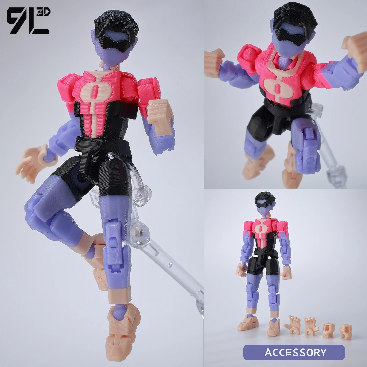 3D Printed Invincible 2.0 Action Figure – Multi-Jointed Movable Superhero Anime