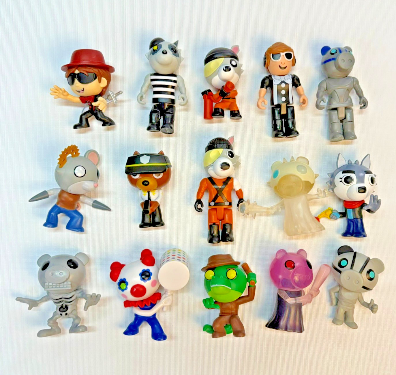 Roblox PIGGY Mini Lot Action Figures Willow Rash Doggy Clowny Ghosty + More Case