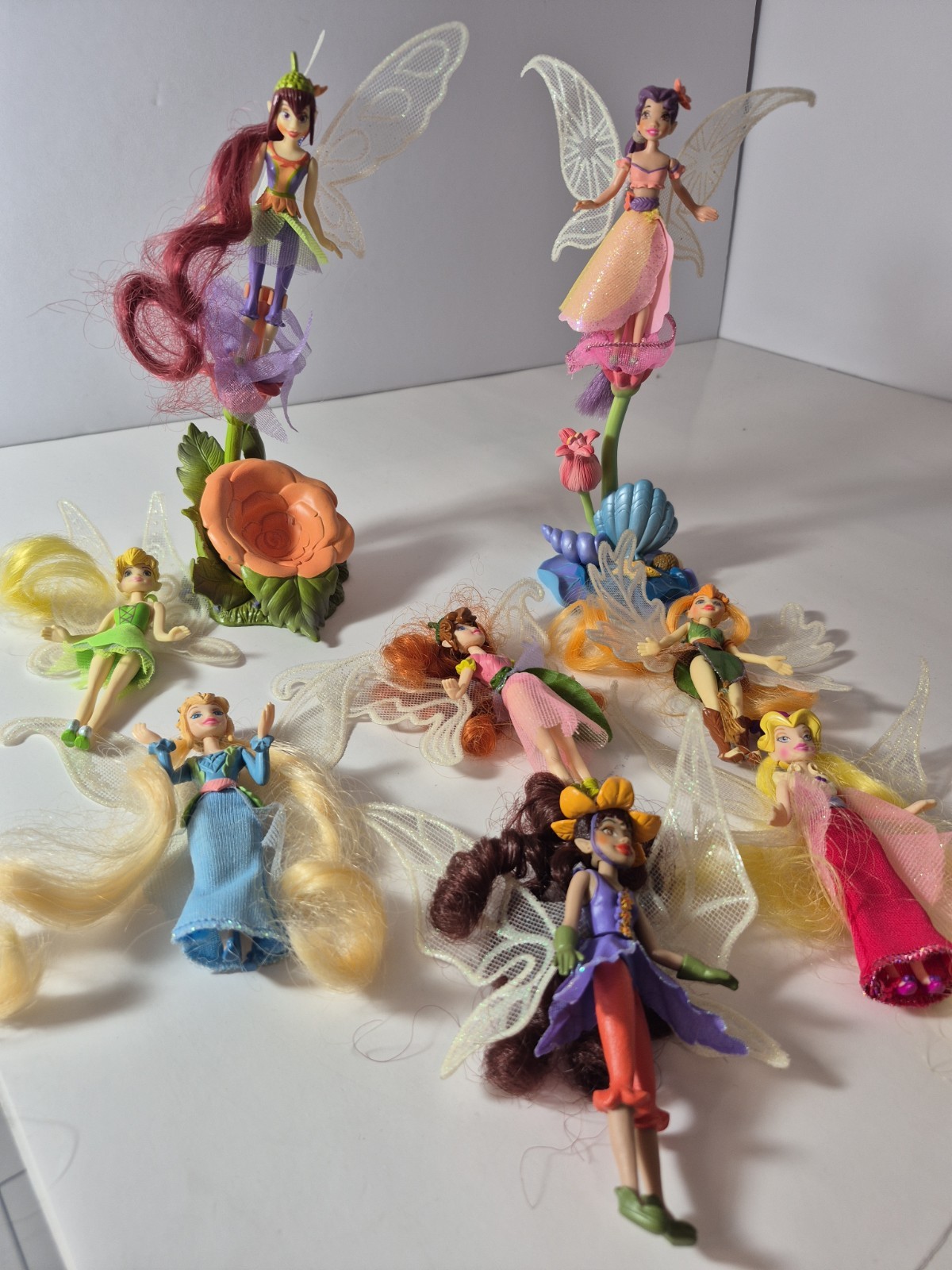 Disney 2006 Fairies Tinker Bell & Friends Tink Figures Playmates Dolls Lot 8