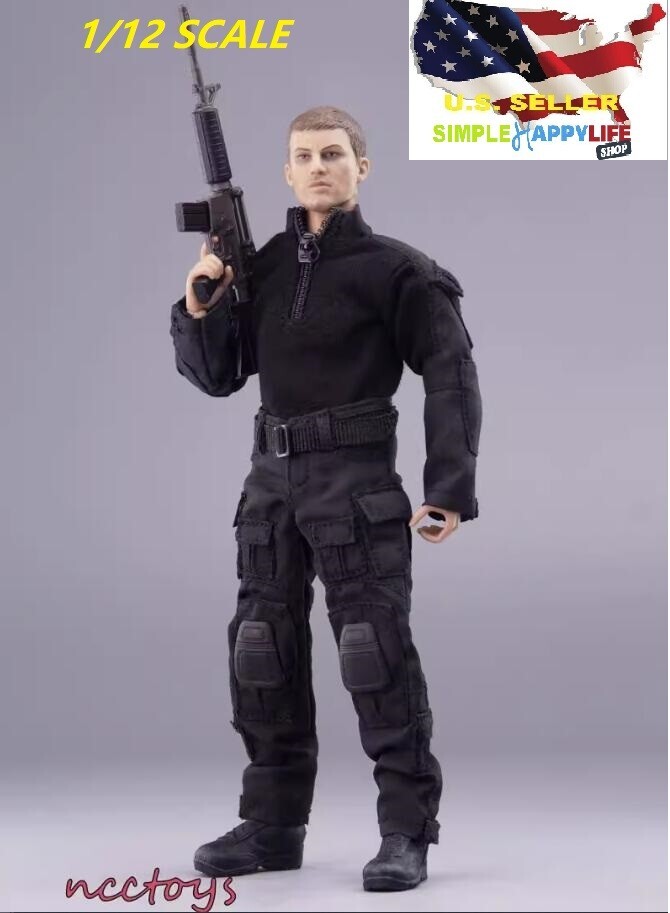 1/12 scale Army Combat BLACK Uniform For 6” Mezco ANT Figure MixMax Marvel❶USA❶