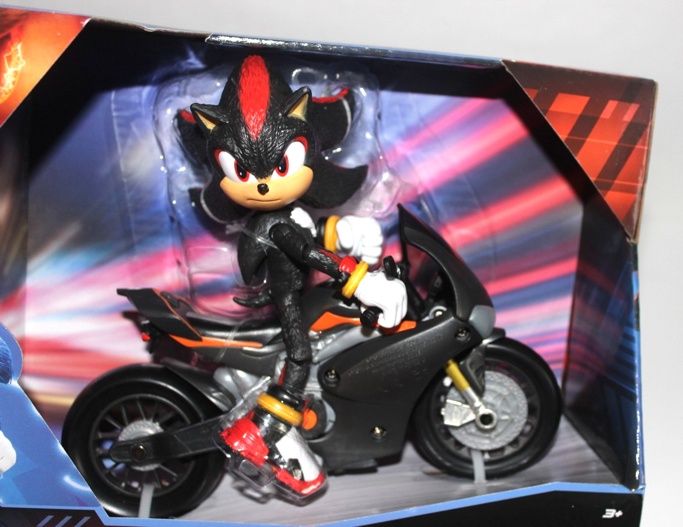 NEW Sonic 3 SHADOW the Hedgehog Articulated 5 in Action Figure w/ Motorcycle