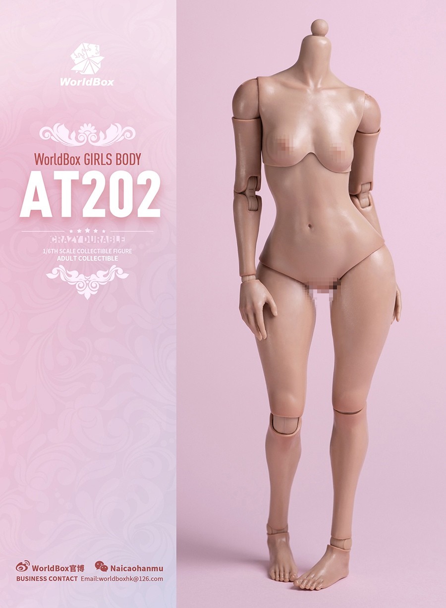 worldbox 1/6 AT202 Girl Fat Legs Flexible Action Figure Body