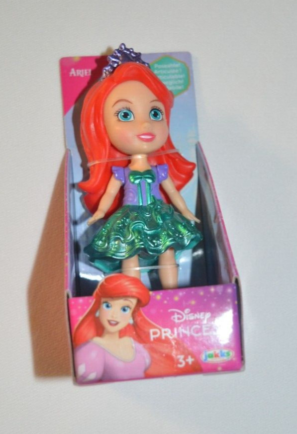 DISNEY MINI PRINCESS – PRINCESS ARIEL DOLL NEW METALLIC LOOK FOR 2024 POSEABLE