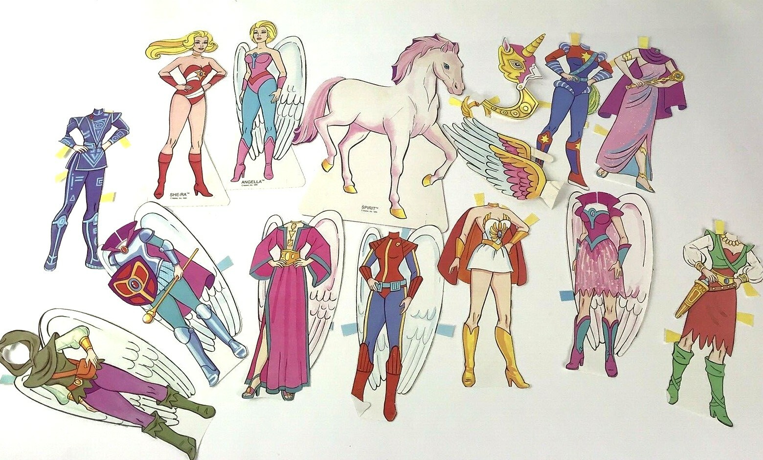 Vintage SHE-RA Princess of Power Paper Dolls 1985 80s kidcore action hero