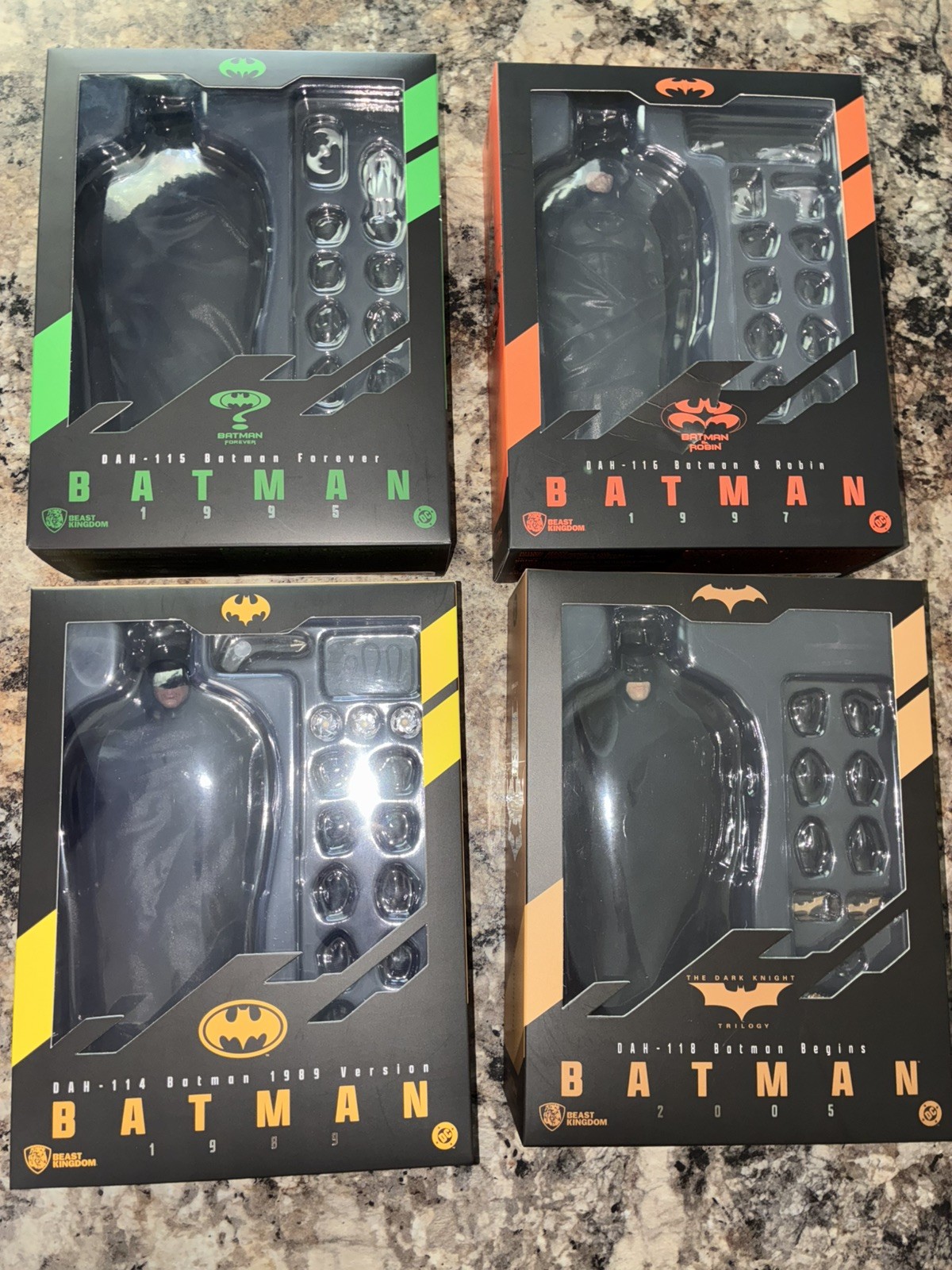 Beast Kingdom – Batman 89, Forever, Robin, TDK – 4 Figure Set – NIB