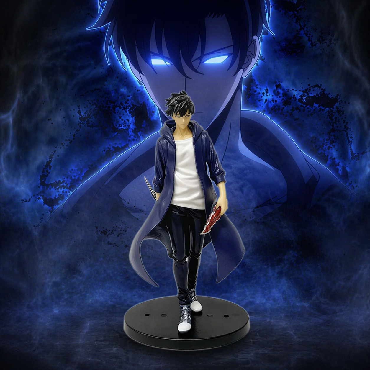 Solo Leveling 21cm Sung Jin Woo Action Figure Collectible Model Toy