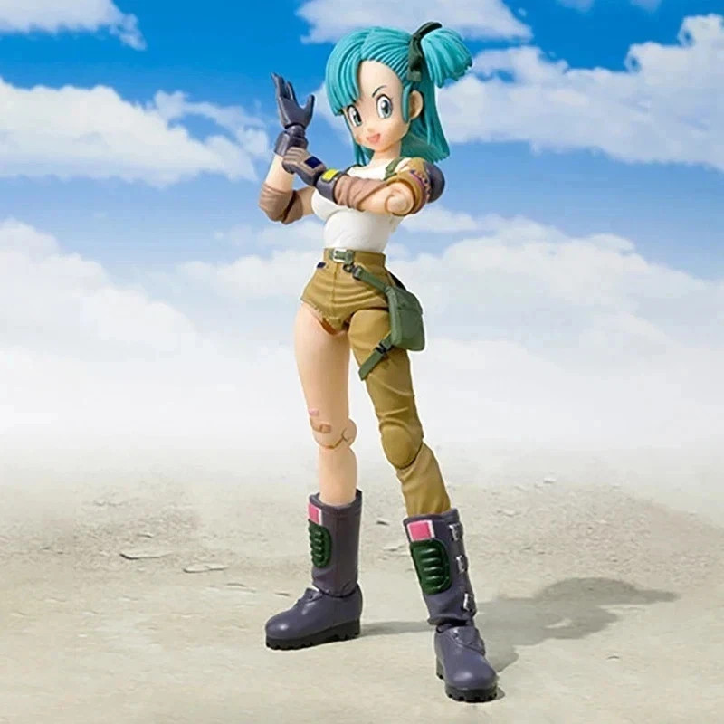 13.5cm Anime Dragon Ball Figures Bulma Goku Action Figure Movable PVC Collection