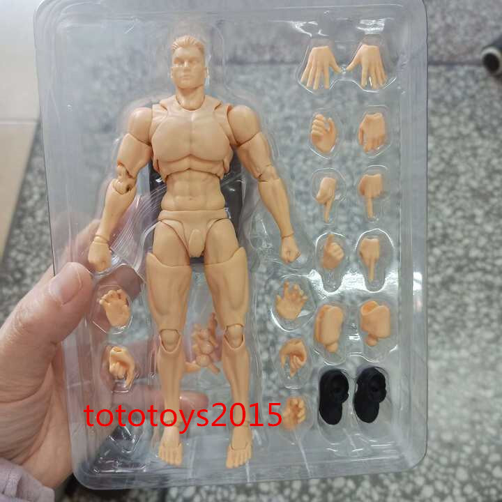 US Romankey 1/12 Yellow Super Flexible Man Body Male 6”Joint Figure Doll Toy