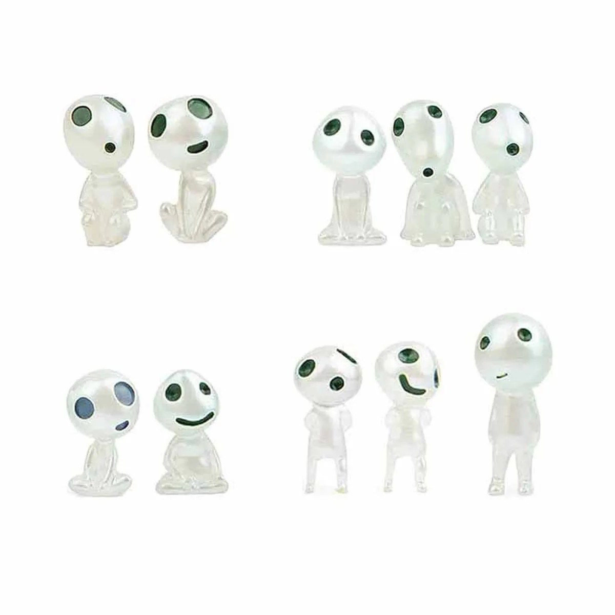 10pcs Luminous Resin Ghost Figures, Miniature Alien Decor