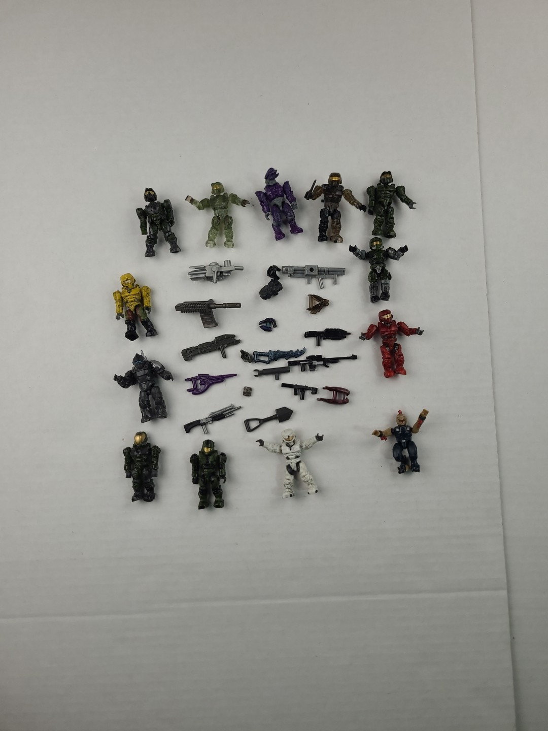 HALO MEGA CONSTRUX BLOKS LOT Figures Weapons Translucent Soldier Red Purple Rare
