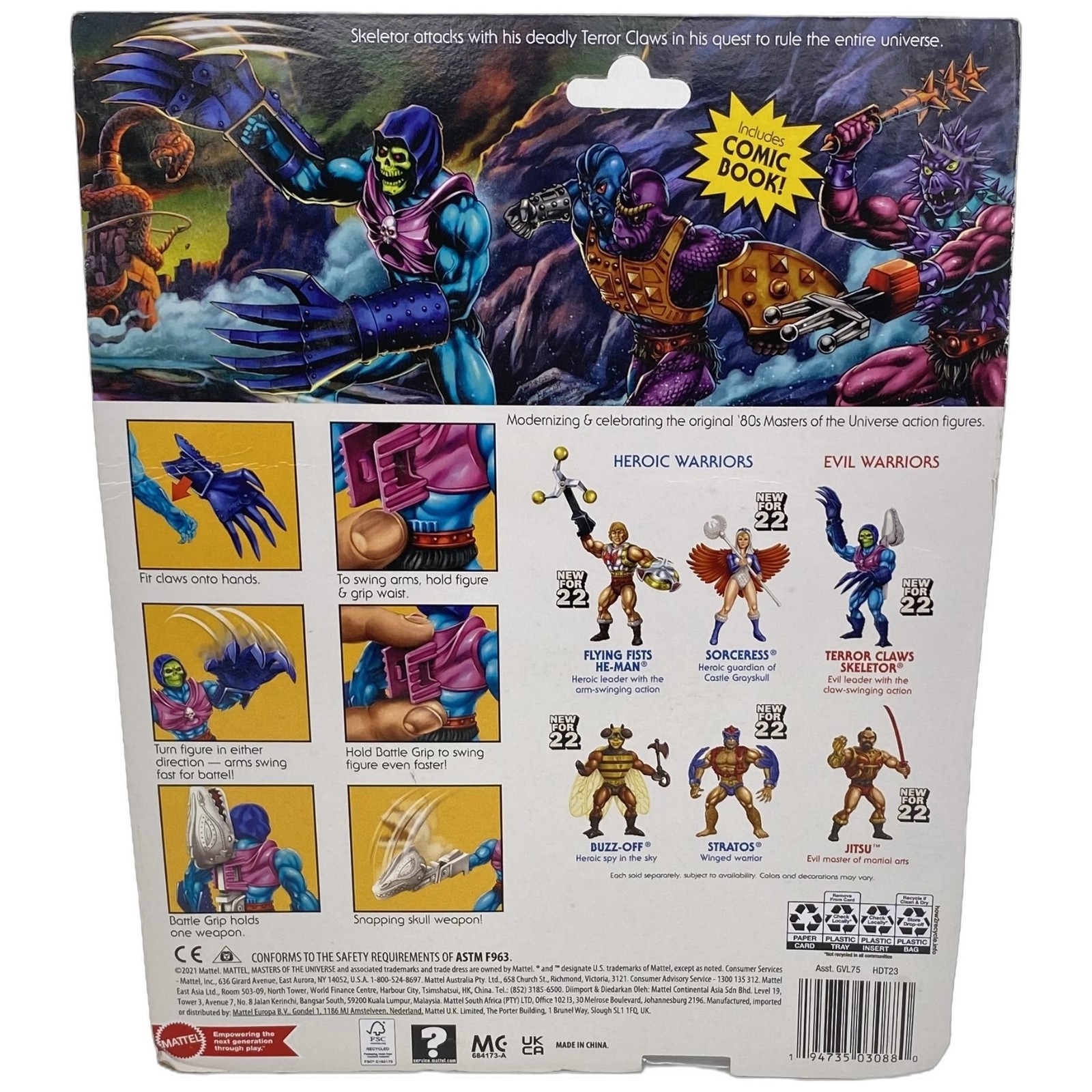 Masters Of The Universe Origins Terror Claws Skeletor Figure 2021 Mattel Sealed