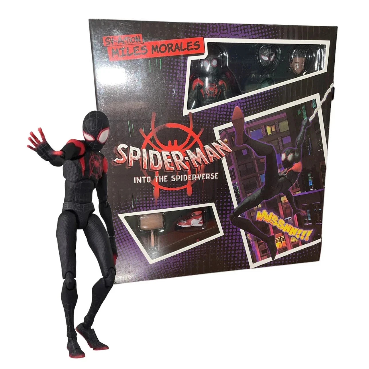 Spider-Man Action Figure Miles Morales Into The Spider Verse Toy Gift With Box*