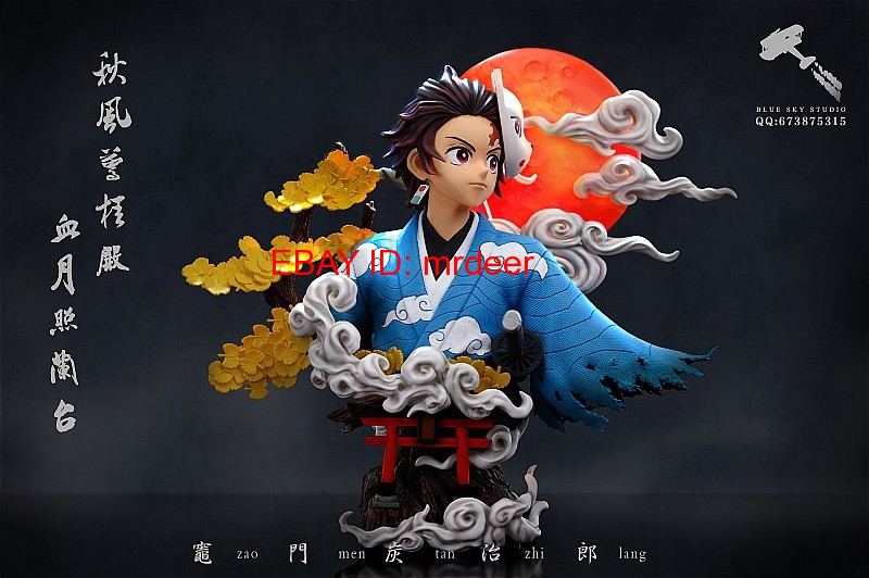 In Stock Demon Slayer Kamado Tanjirou Resin Bust Model 1/4 Scae Blue Sky Studios