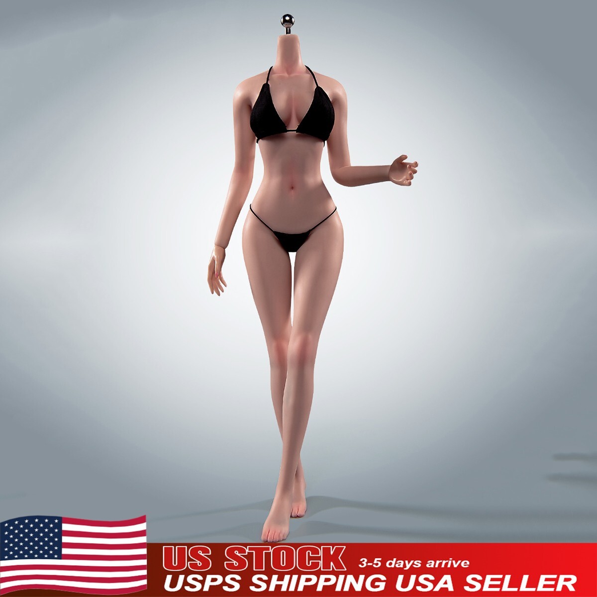 USA 1:6 Female Body Suntan Skin Flexible 12in Seamless Action Figure Body Model