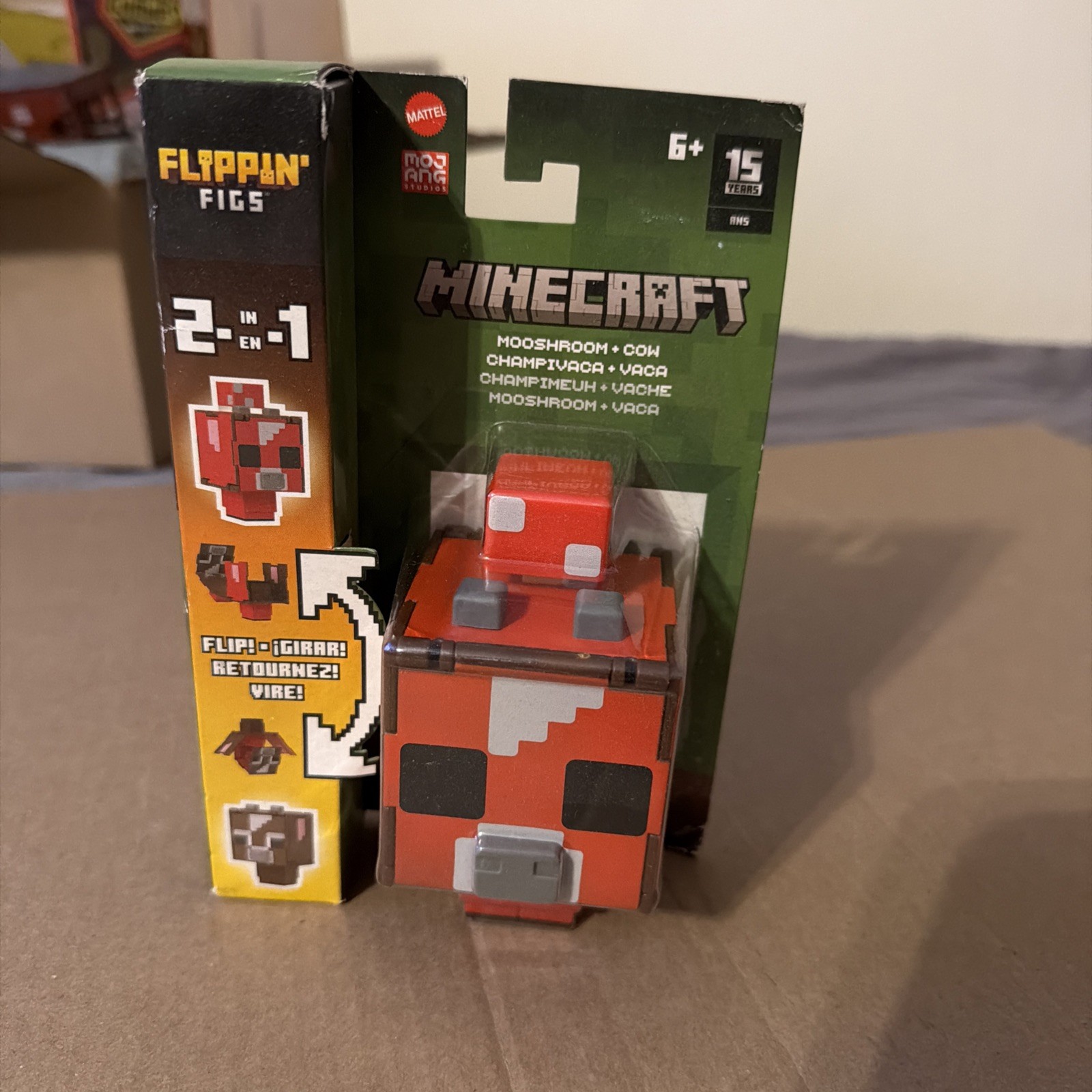 Minecraft Flippin’ Figs 2-in-1 Mooshroom + Cow 15 Years Action Figure