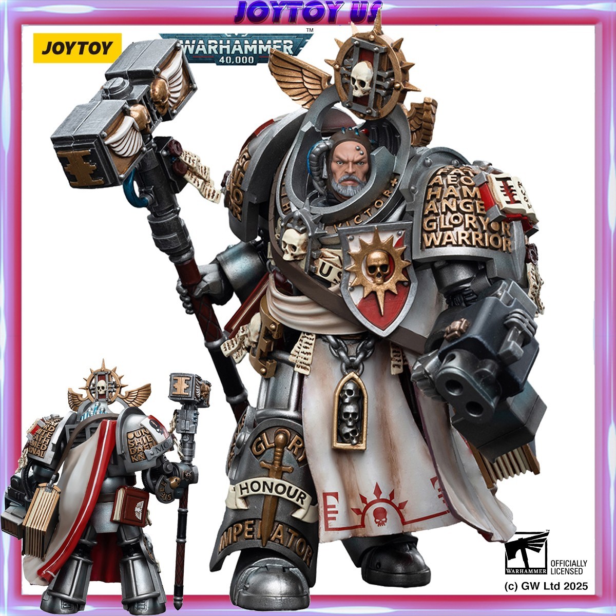 JOYTOY Warhammer 40k 1/18 Action Figures Grey Knights Grand Master Voldus Model