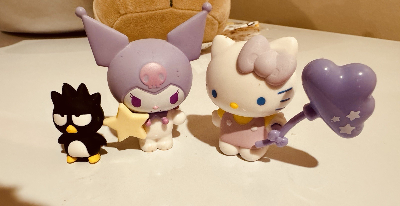 Sanrio Hello Kitty Kuromi Badtz-Maru Figurines Set Plastic 3 in Multicolor