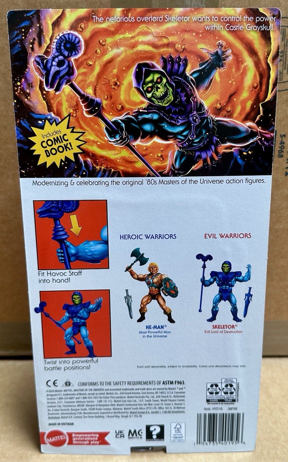 MOTU Origins 2026 Masters of the Universe SKELETOR Retro Figure *LOOSE SWORD*