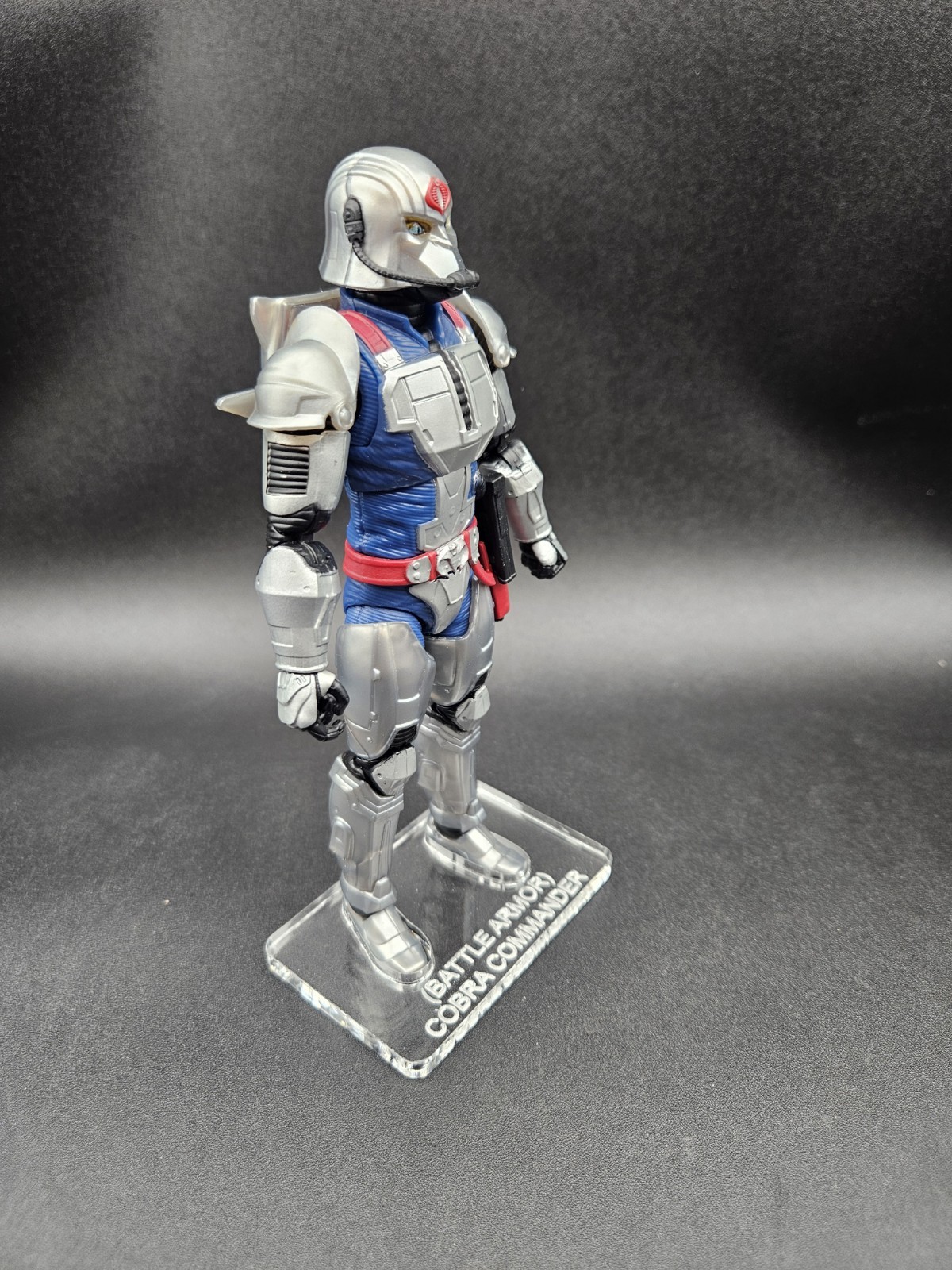 G.I. Joe Classified Cobra Commander (BA) Acrylic Base ***No Toy Included***None