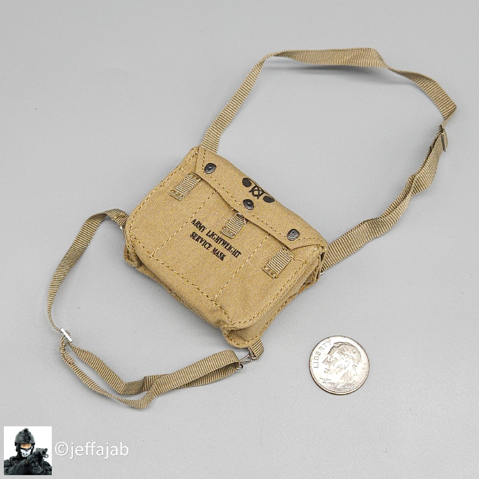1:6 Ujindou WWII The Big Red One US Army Lightweight Gas Mask Bag for 12″ Figure