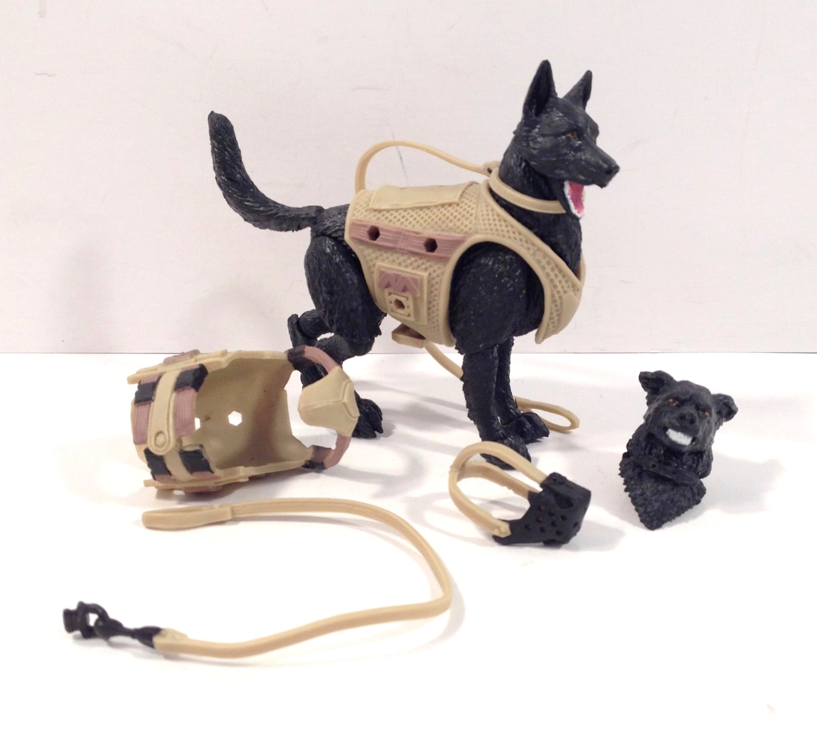 Marauder Task Force K9 Wraith Black Shepherd tan gear loose dog figure 4″ 1:18