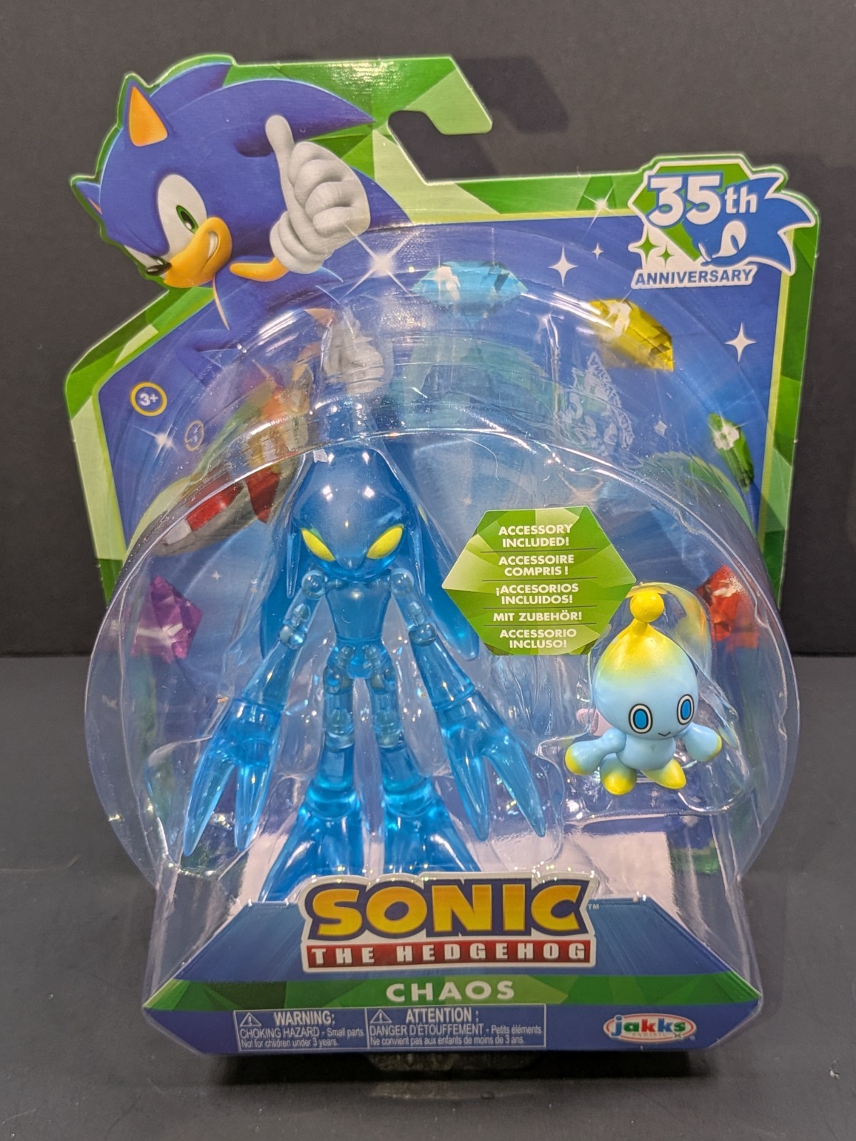 New Jakks Pacific Sonic The Hedgehog 35th Anniversary CHAOS 4″ Figure with Chao
