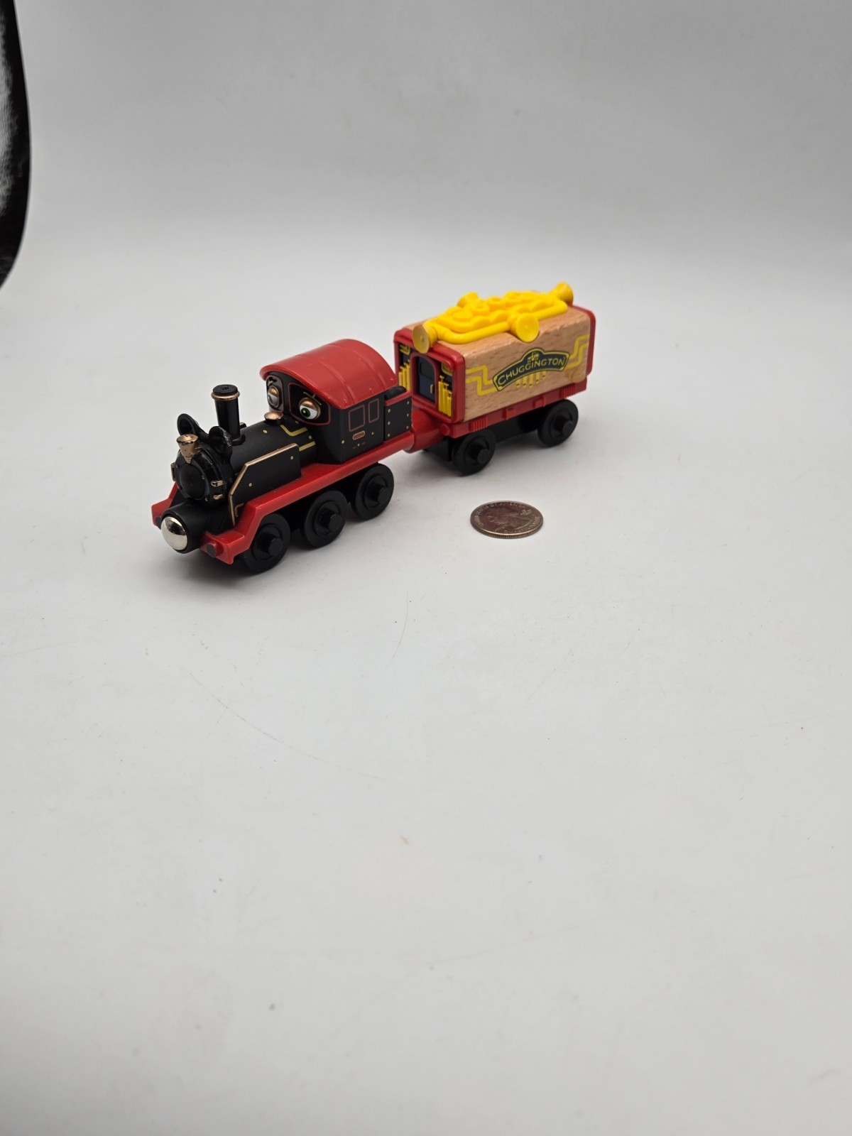 Chuggington Wooden Railway Train Engine – Old Puffer Pete & Musical Car Lot x2