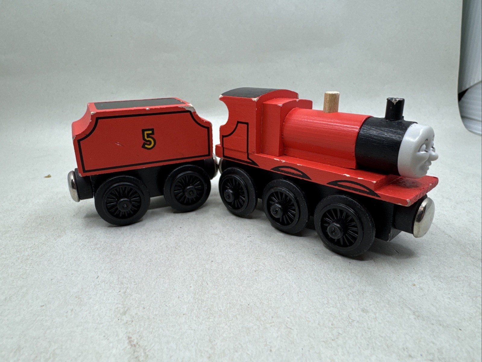 JAMES with UNPAINTED STACK! 1st Edition! Flat Magnets Staples Thomas Wooden 1992