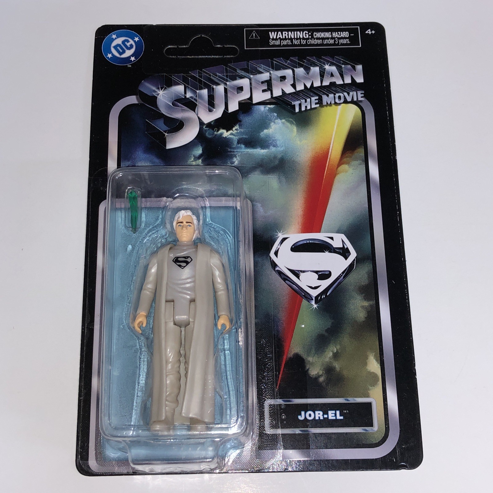 Spin Master DC Superman The Movie JOR-EL White Chase Variant Suit Retro Card NIB