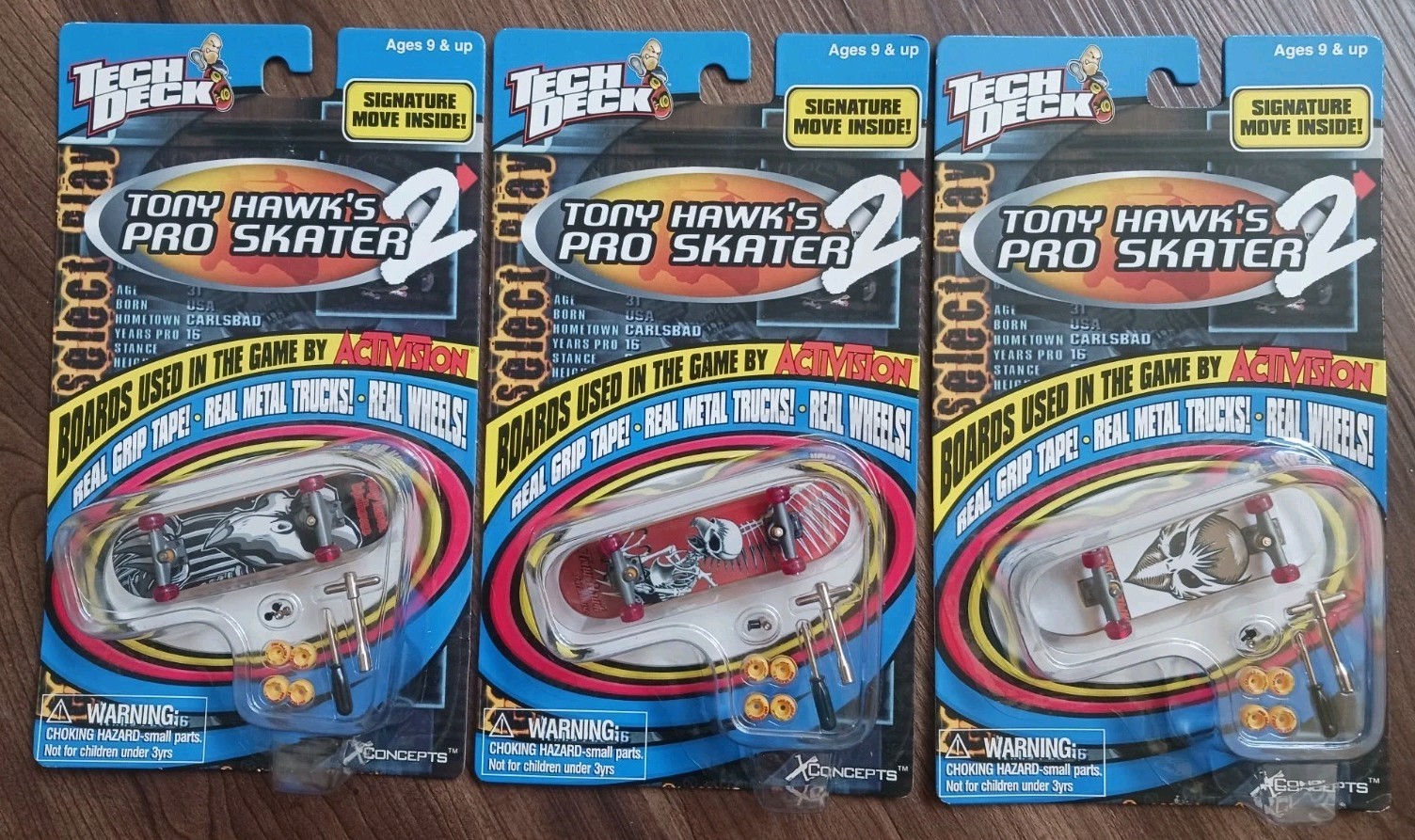 LOT X CONCEPTS TECH DECK FINGER BOARD SKATEBOARD TONY HAWK PRO SKATER ACTIVISION