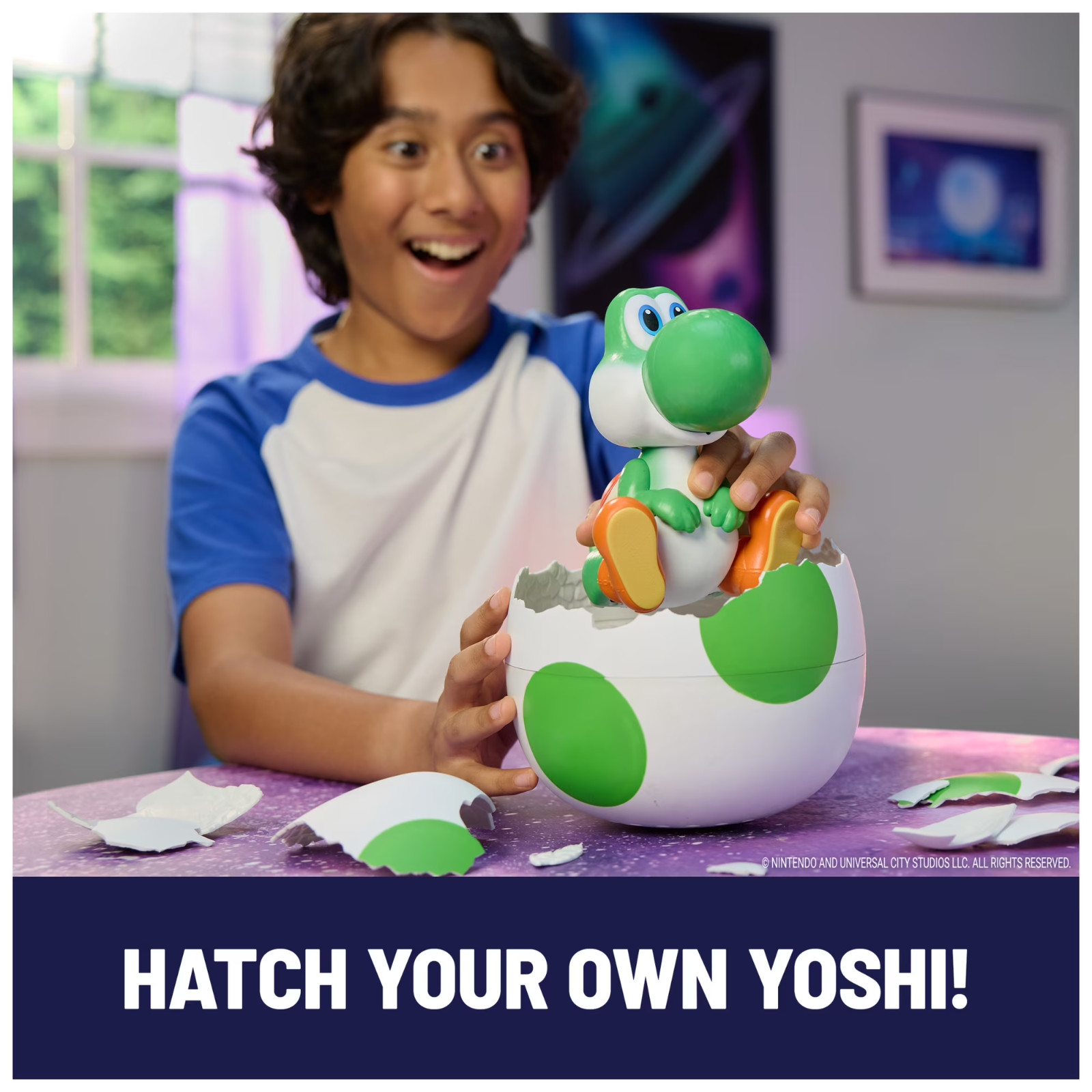 Super Mario Galaxy Movie, Hatchin’ Yoshi Interactive Yoshi Figure. NEW