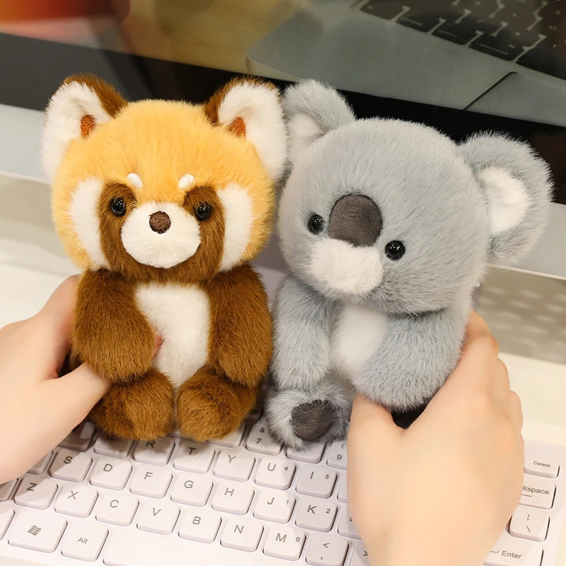 Cute Sitting Animals Red Panda Fox Sloth Cat Soft Plush Dolls Stuffed