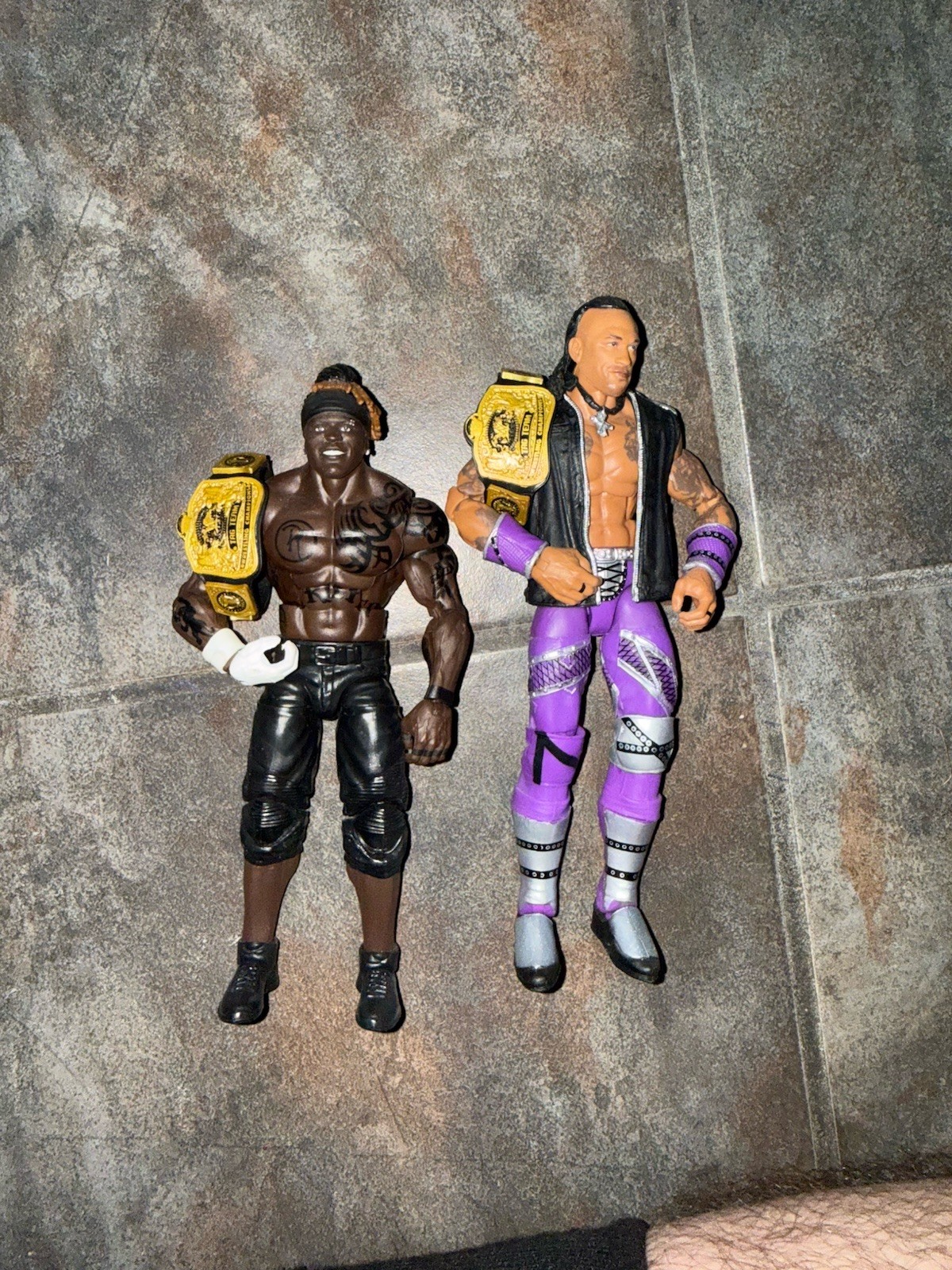 Mattel WWE Elite Collection Damian Priest R-Truth Smackdown Tag Belts