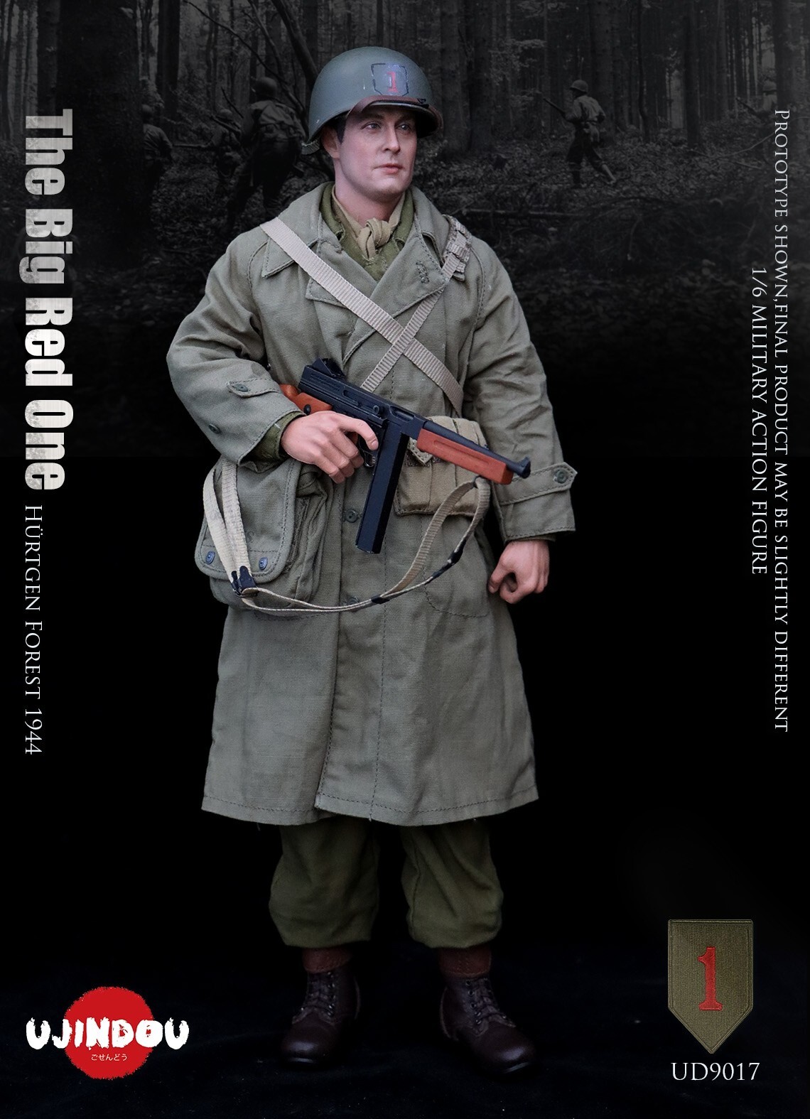 1:6 Ujindou WWII The Big Red One US Army Lightweight Gas Mask Bag for 12″ Figure