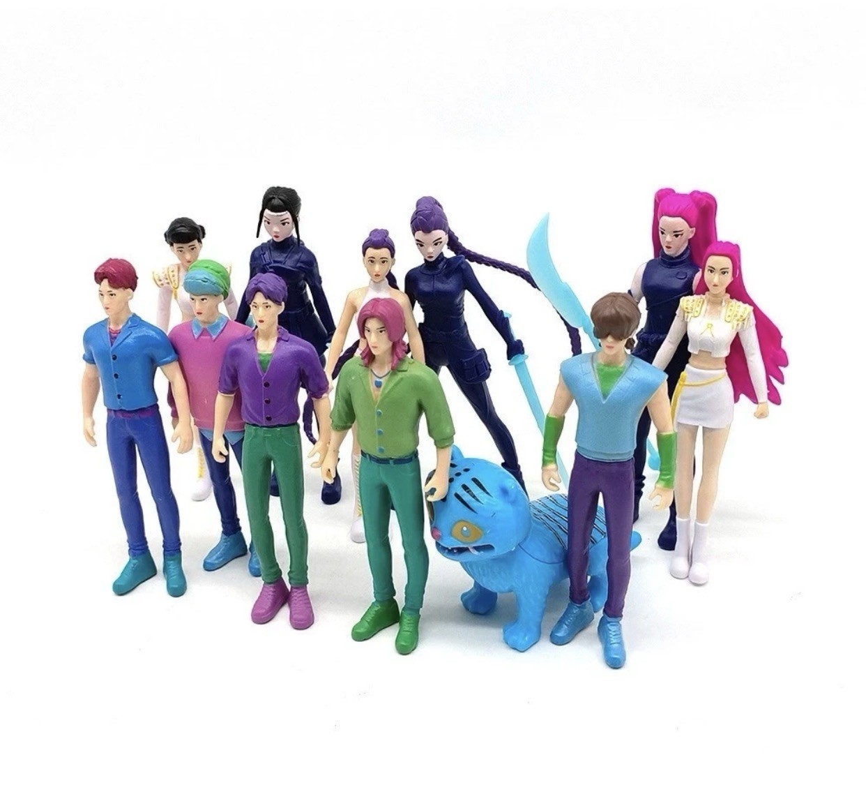 12pcs Hunters HUNTR/X Rumi Mira Zoey Saja Boys derpy tiger Figurines Toys NEW