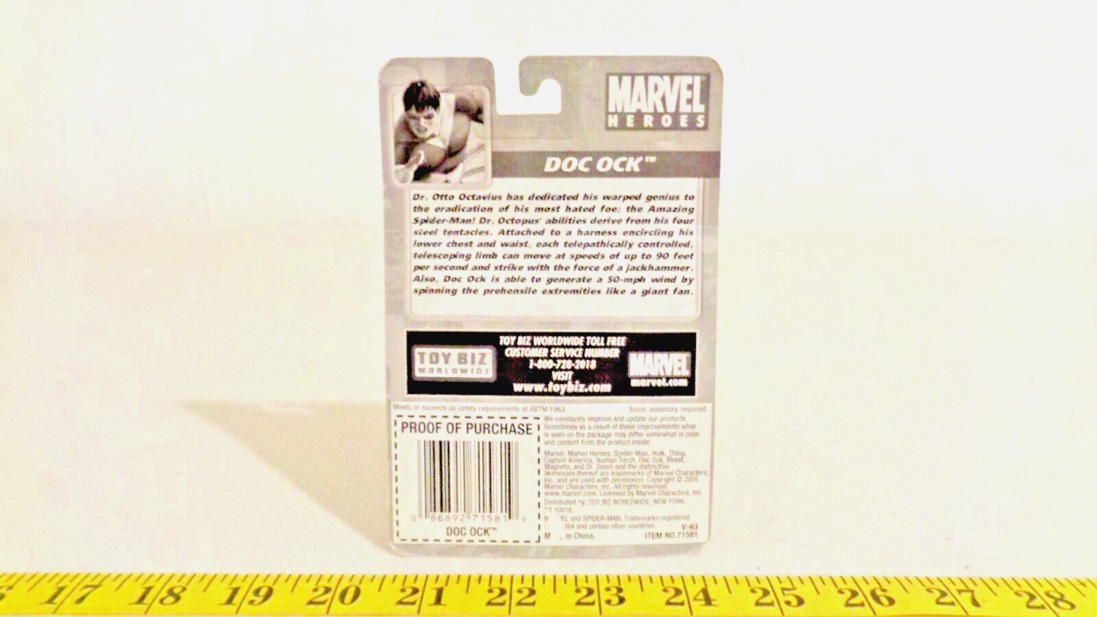 Marvel Heroes Doc Ock Miniature Poseable Figure 3-inch Gold Tentacles moc 2005