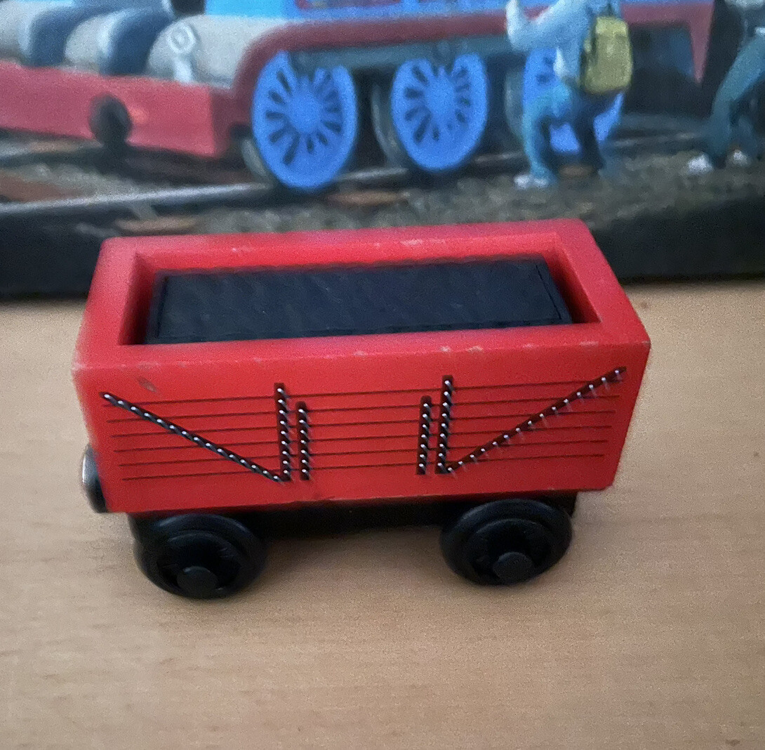 Authentic Learning Curve Wooden Thomas Train RARE Perego Coal Car! VGUC!