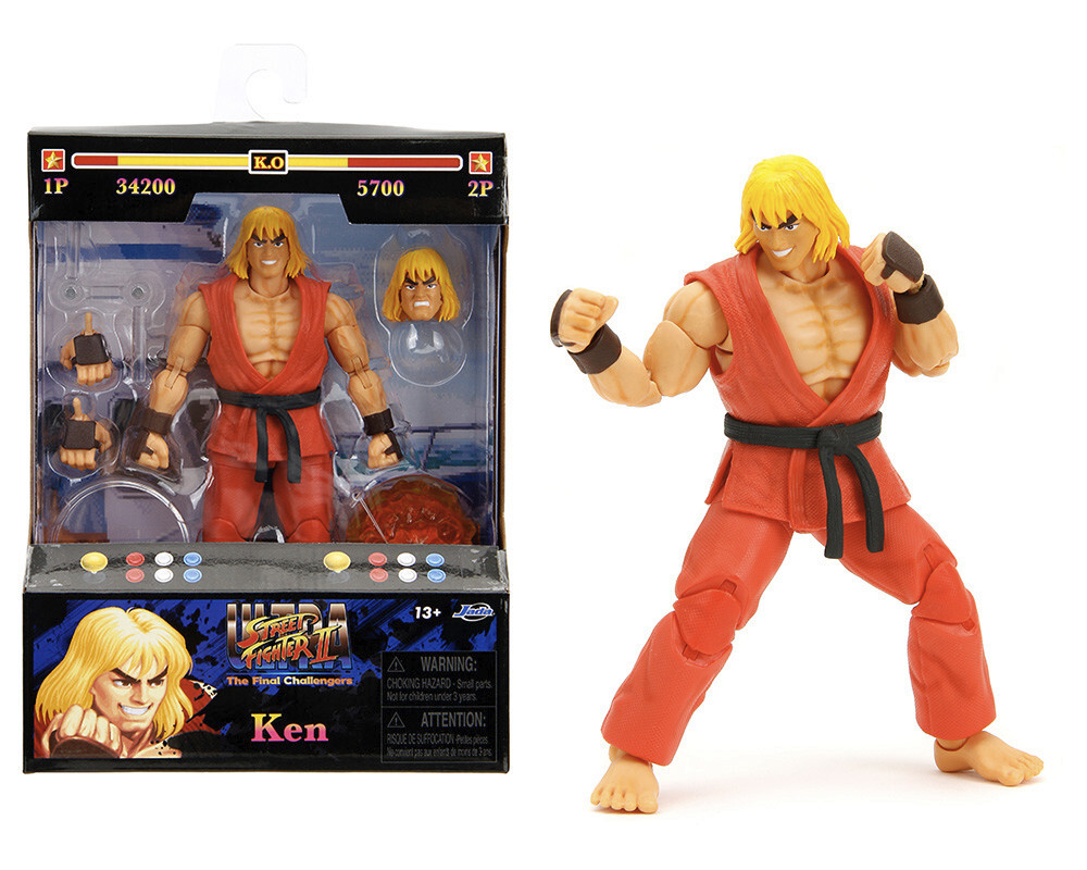 Jada Street Fighter II 6″ Ken Figure Action Figure, Toys Kids and Adults Collect