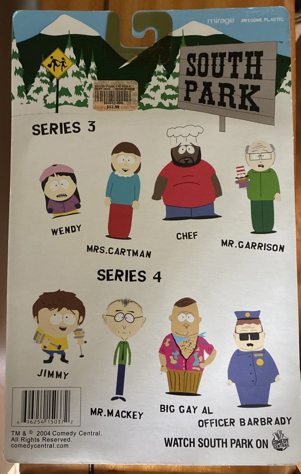 Jimmy South Park Mirage Series 4 Figure 4.5” Still In Package Rare NMOC 2004