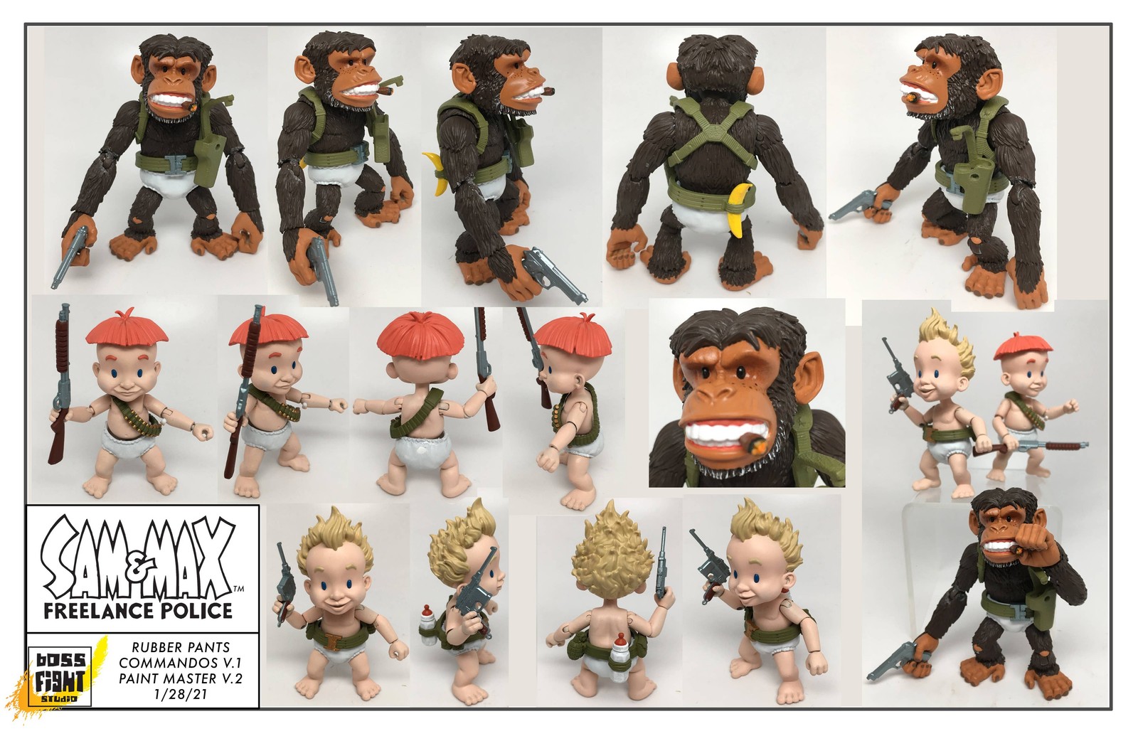 Sam and Max: Rubber Pants Commandos Deluxe Action Figure Set – Multicolor