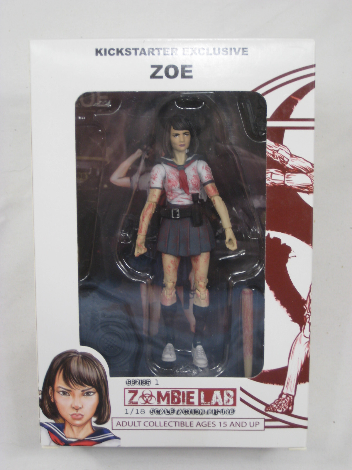 Zombie Lab 1/18 scale (4″) action figure Zoe (Battle version)