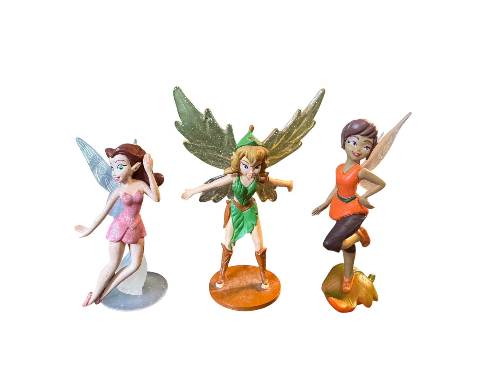 Disney Pixie Hollow Fairies Collectible Lot of 6 Figures PVC Iridessa Beck Fawn